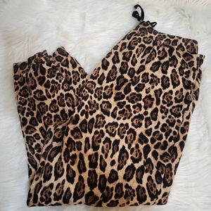 Nina Parker Leopard Print Joggers Size 1x - image 1